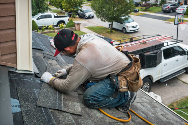 Professional Roof Replacement technician working in Deep River, CT
